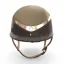 Charles Owen My Halo CX Shimmer Riding Hat - Crystal Champagne/Chocolate Brown Gloss