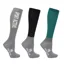 Hy Sport Active Young Rider Riding Socks - Pack of 3 - Alpine Green/Pencil Point Grey/Black