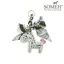 Someh Crystal Horse Keychain - Silver