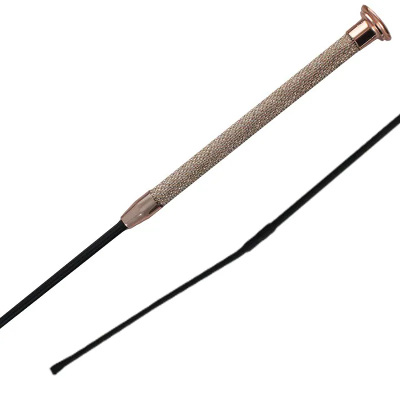 Woof Wear Glitz Dressage Whip - Rose Gold
