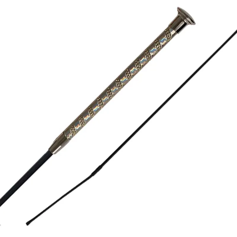 Woof Wear Twisted Dressage Whip - Silver