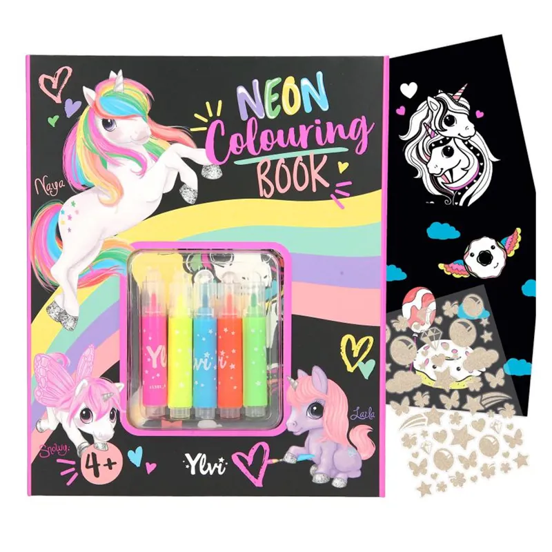 Ylvi Neon Colouring Book Set