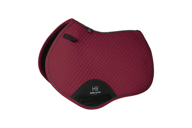 Hy Sport Active Close Contact Saddle Pad - Vivid Merlot 