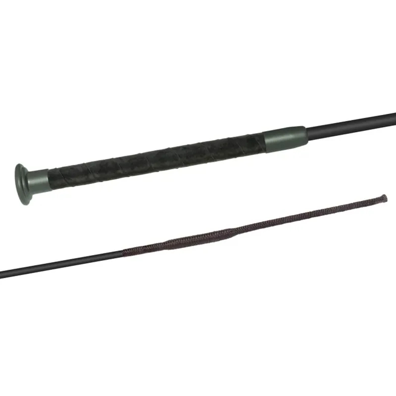 Fleck Silk Touch Premium Graphite Dressage Whip - Black/Graphite - 110cm