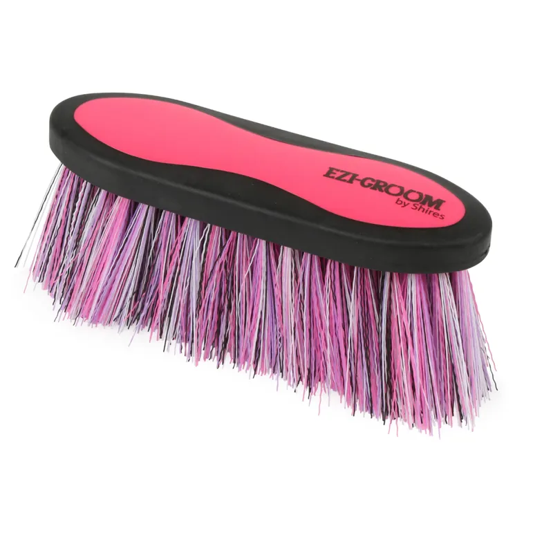 Shires Ezi-Groom Long Bristle Dandy Brush - Pink