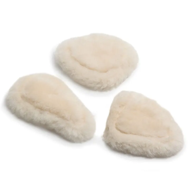 Shires Breastplate Sheepskin Pads - White 