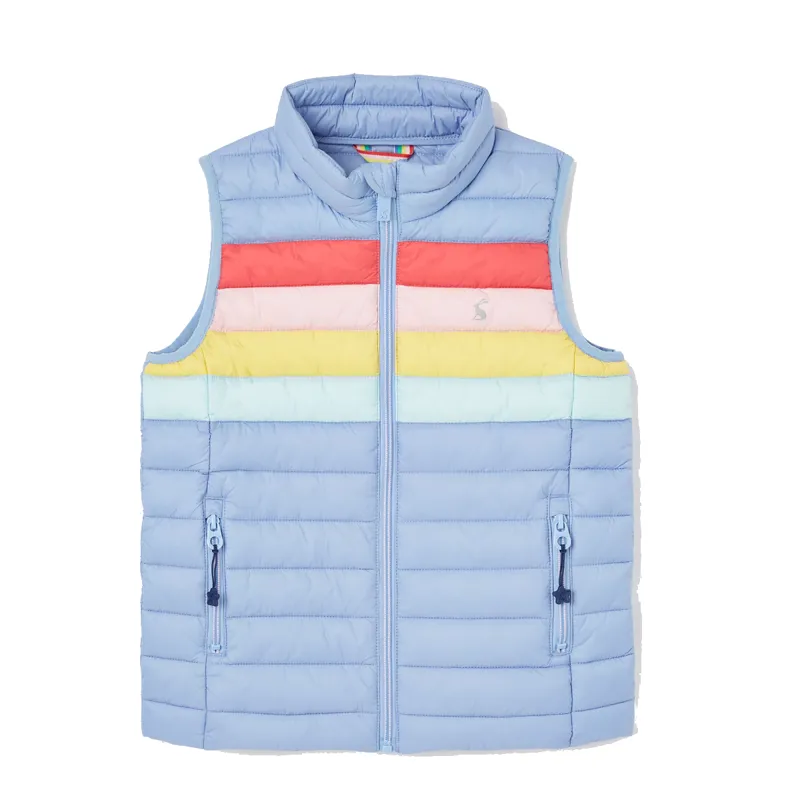 Joules Packable Croft Colour block Gilet - Haze Blue