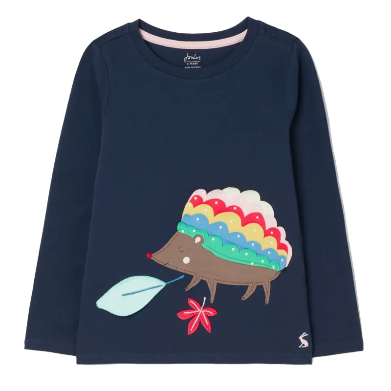 Joules Chomp Long Sleeve T-Shirt - Blue Hedgehog