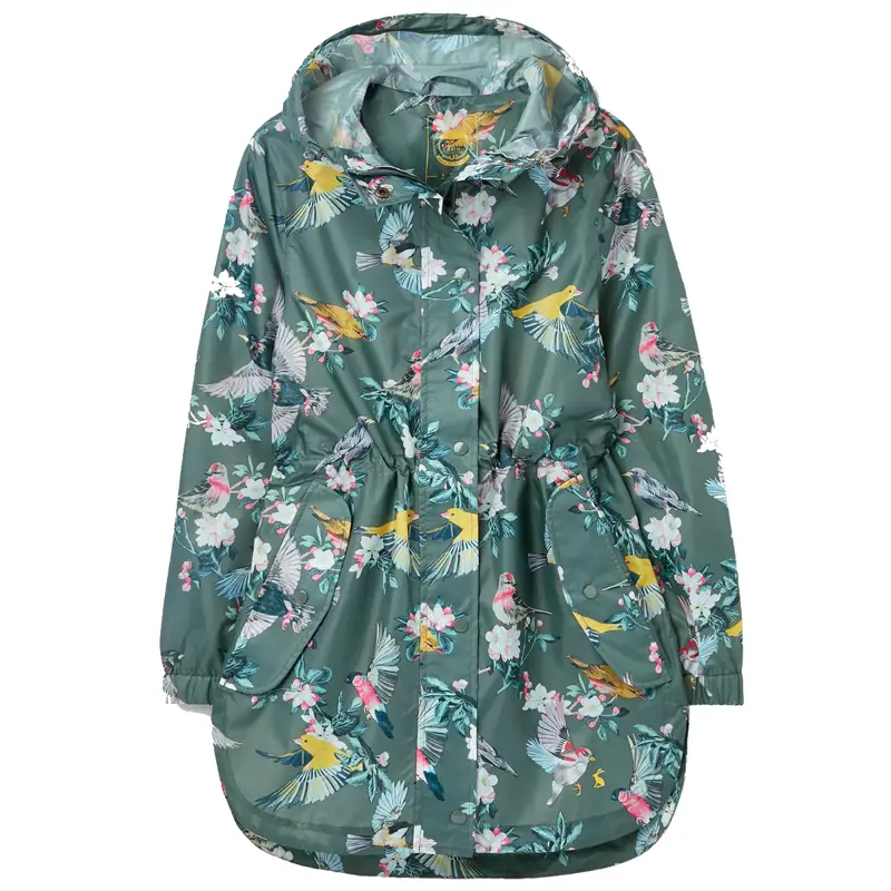 Joules golightly printed waterproof top packaway jacket