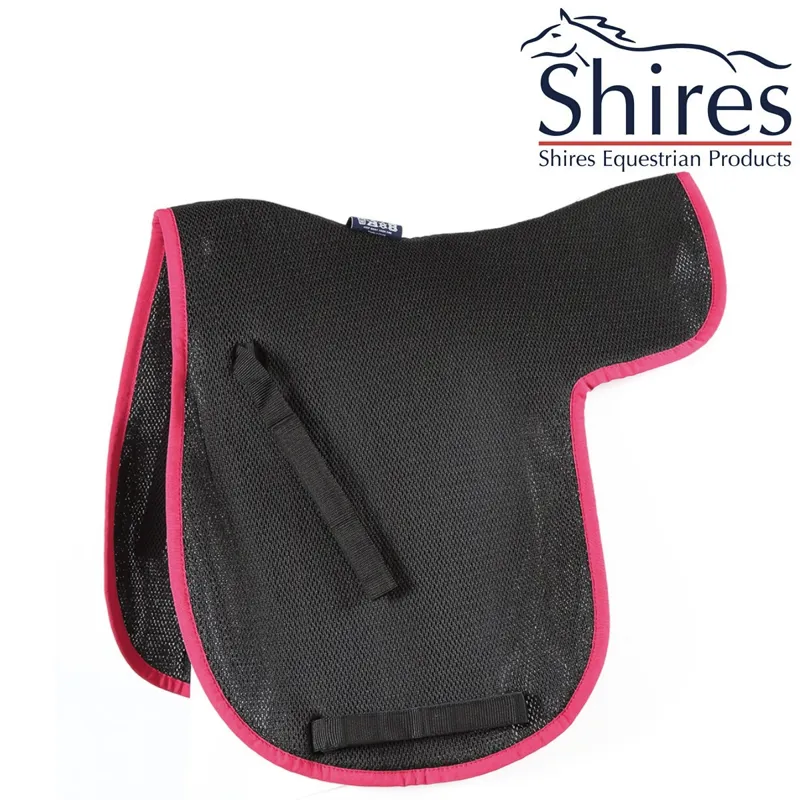 Shires Air Motion Numnah - Black/Raspberry