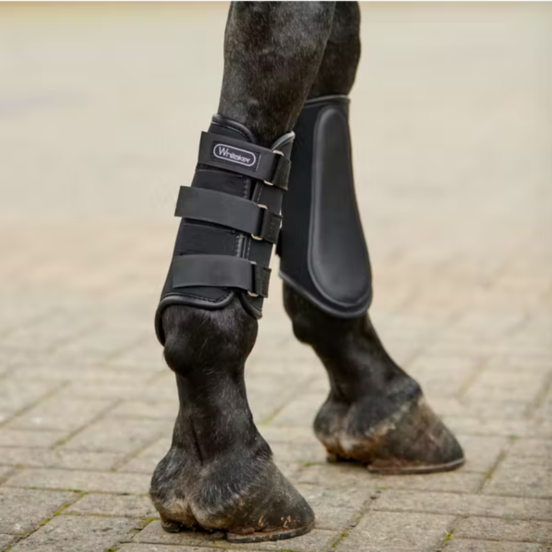 John Whitaker Bradford 3 Strap Brushing Boots - Black -1