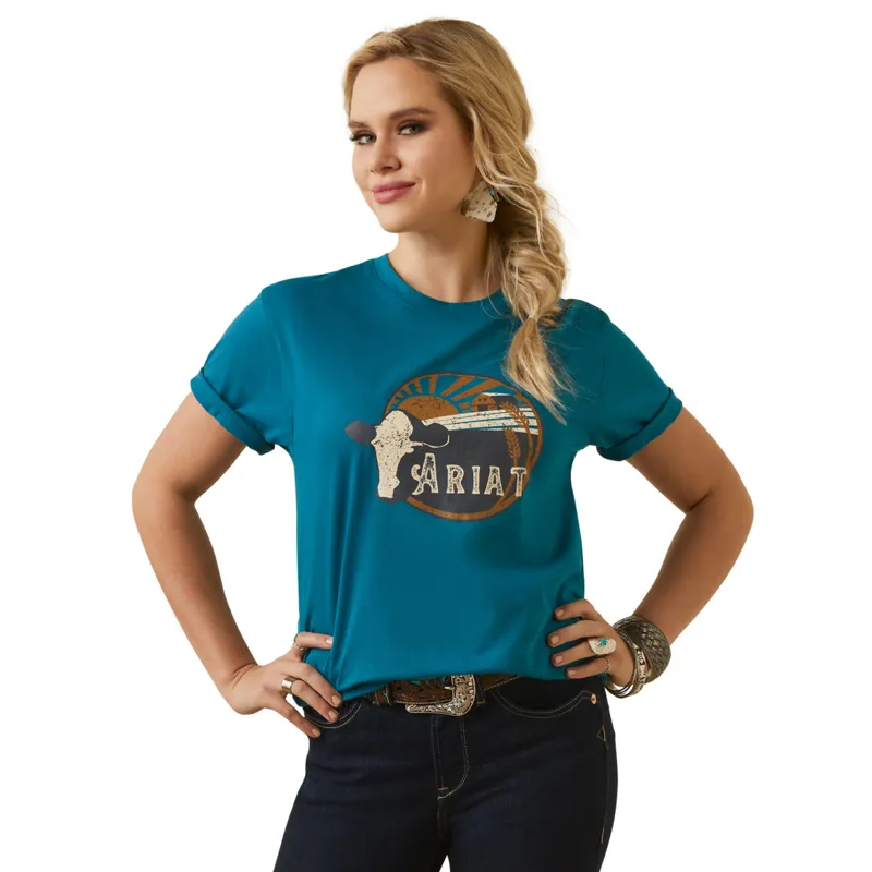 Ariat Women's Heartland Tee - Deep Lagoon