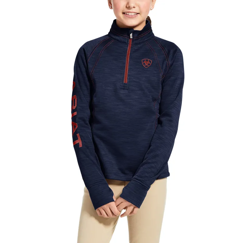 Ariat Youth TEK Team 1/2 Zip Sweatshirt - Navy Heather