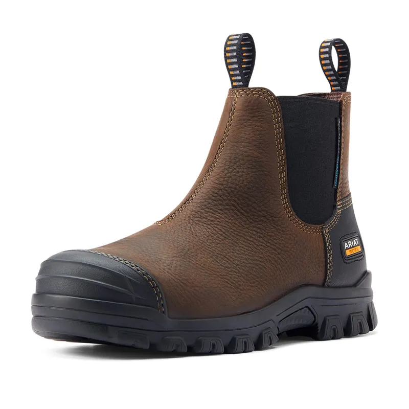 Ariat Men's Treadfast Chelsea Waterproof Steel Toe Work Boot - Brown