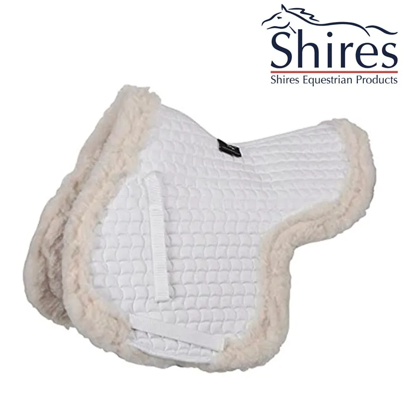 Shires Fully Fleece Lined Numnah - White
