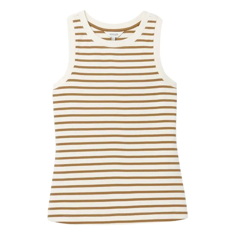 Joules Ladies Harbour Vest - Tan Stripe