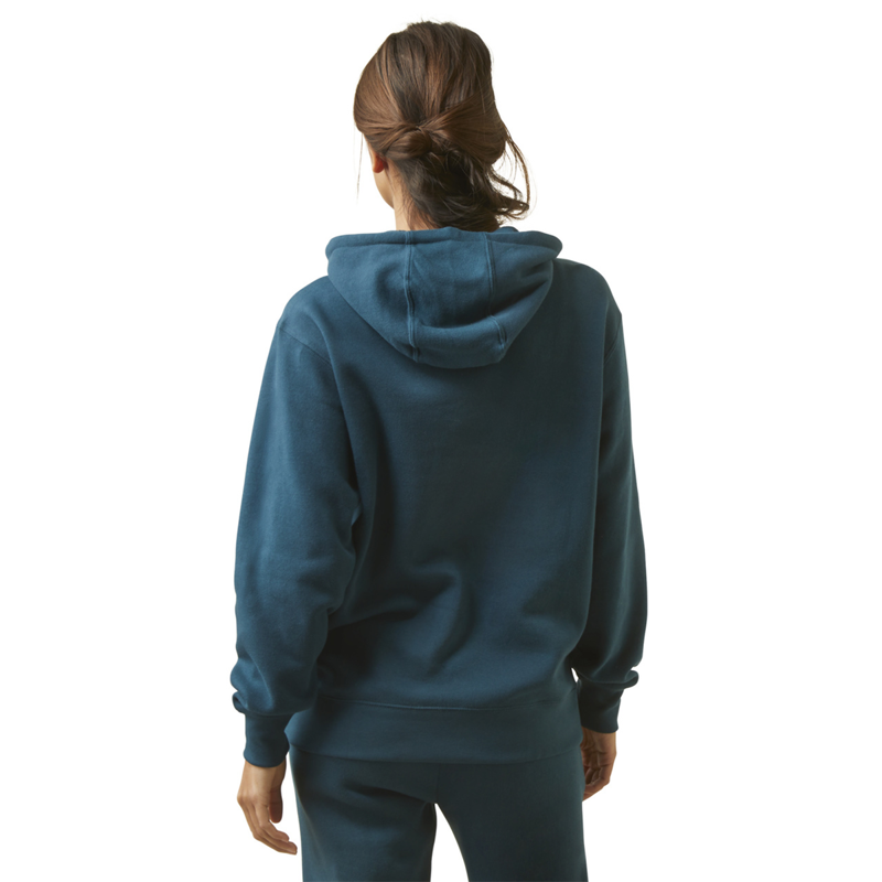 Ariat Woman's Real Flora Hoodie - Reflecting Pond-1