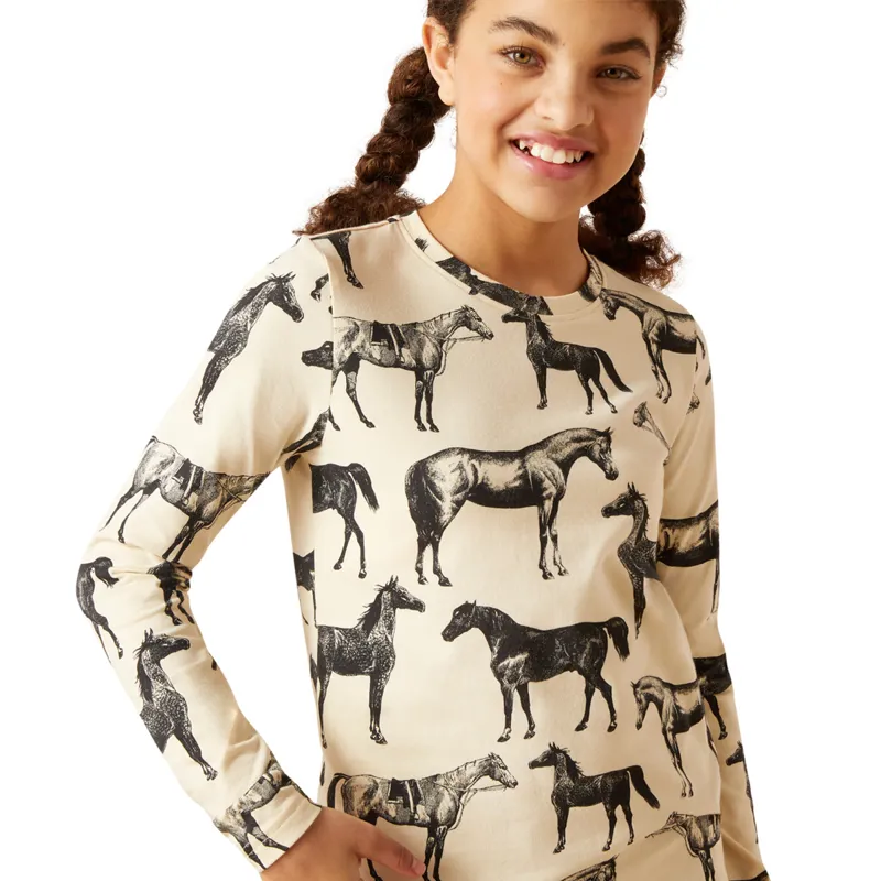 Ariat Youth Sepia Equine T-Shirt - Summer Sand-2