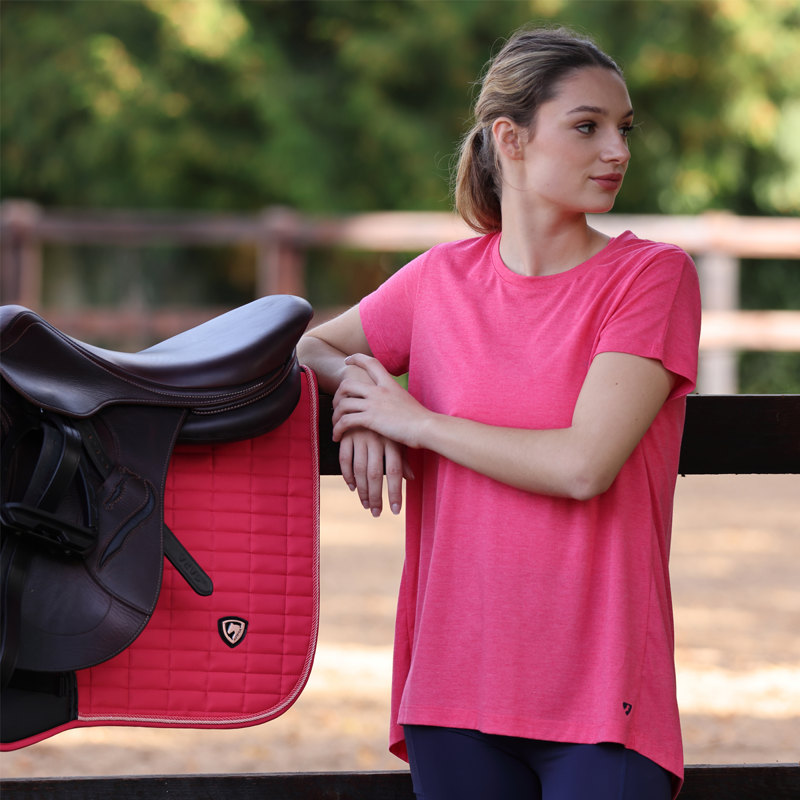 Aubrion Ladies Energise Tech T-Shirt - Coral-2