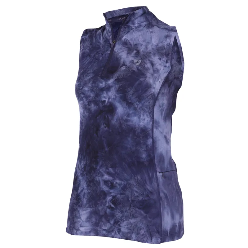 Aubrion Ladies Revive Sleeveless Base Layer - Navy Tie Dye