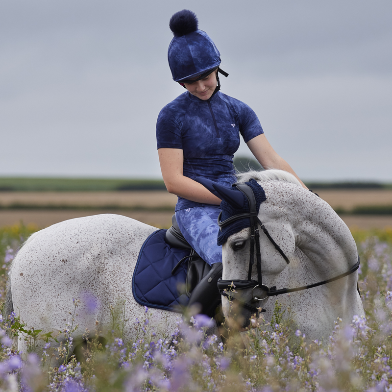 Aubrion Ladies Revive Short Sleeve Base Layer - Navy Tie Dye-3