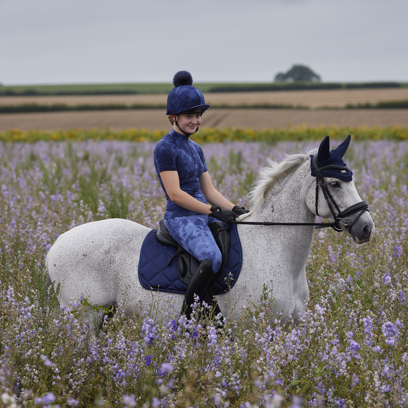 Aubrion Ladies Revive Short Sleeve Base Layer - Navy Tie Dye-2