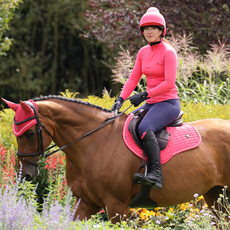 Aubrion Ladies Revive Long Sleeve Base Layer - Coral-2