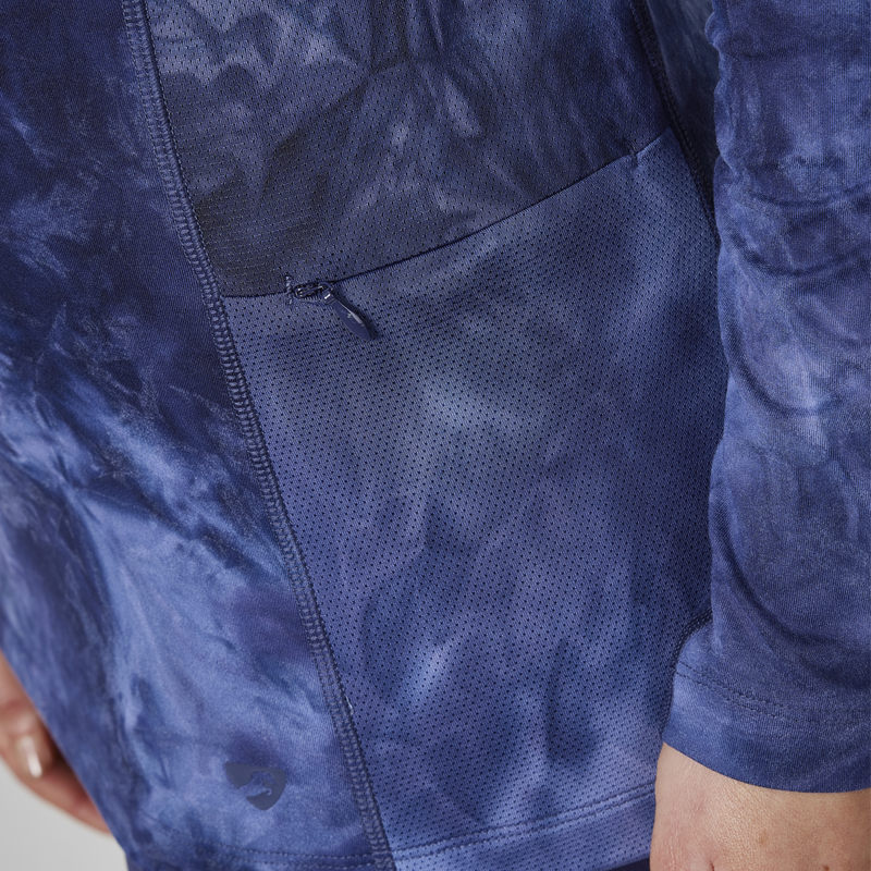 Aubrion Ladies Revive Long Sleeve Base Layer - Navy Tie Dye-6