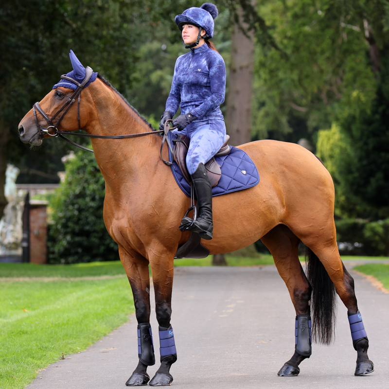 Aubrion Ladies Revive Long Sleeve Base Layer - Navy Tie Dye-4