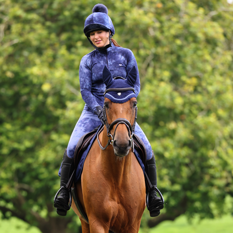 Aubrion Ladies Revive Long Sleeve Base Layer - Navy Tie Dye-3