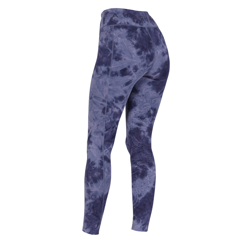 Aubrion Ladies Non-Stop Riding Tights - Navy Tie Dye-2