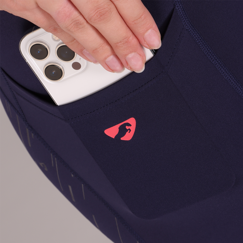 Aubrion Ladies Rhythm Mesh Riding Tights - Navy-4