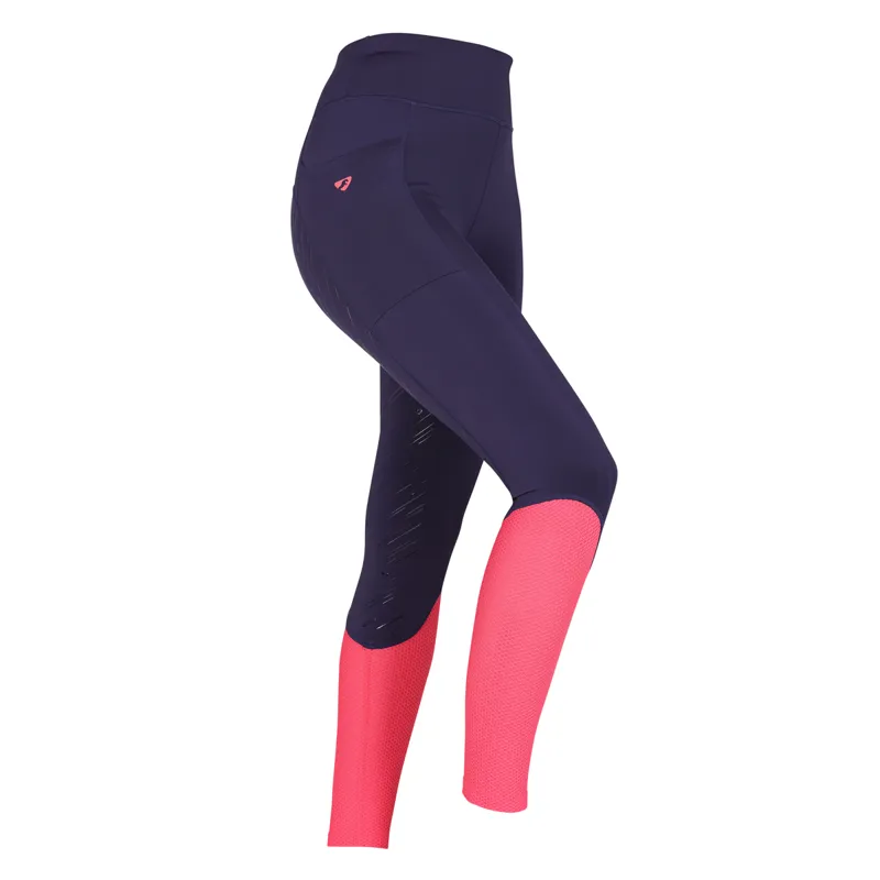 Aubrion Ladies Rhythm Mesh Riding Tights - Navy