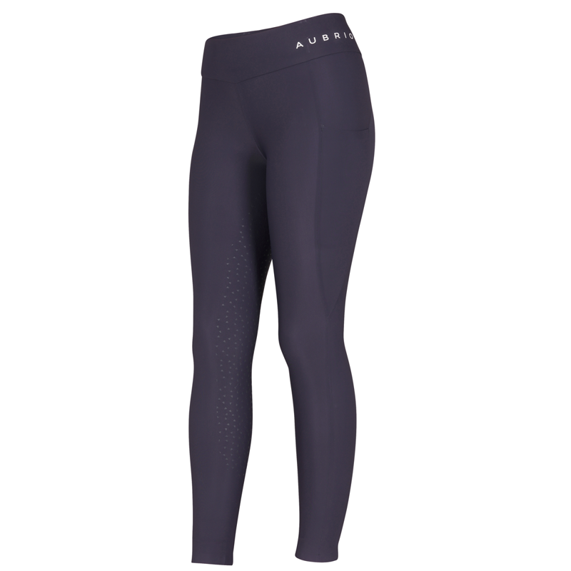 Aubrion Ladies Laminated Riding Tights - Navy-1