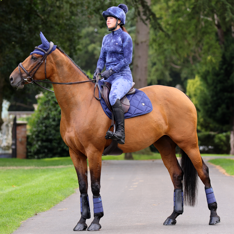 Aubrion Pom Pom Hat Cover - Navy Tie Dye-2