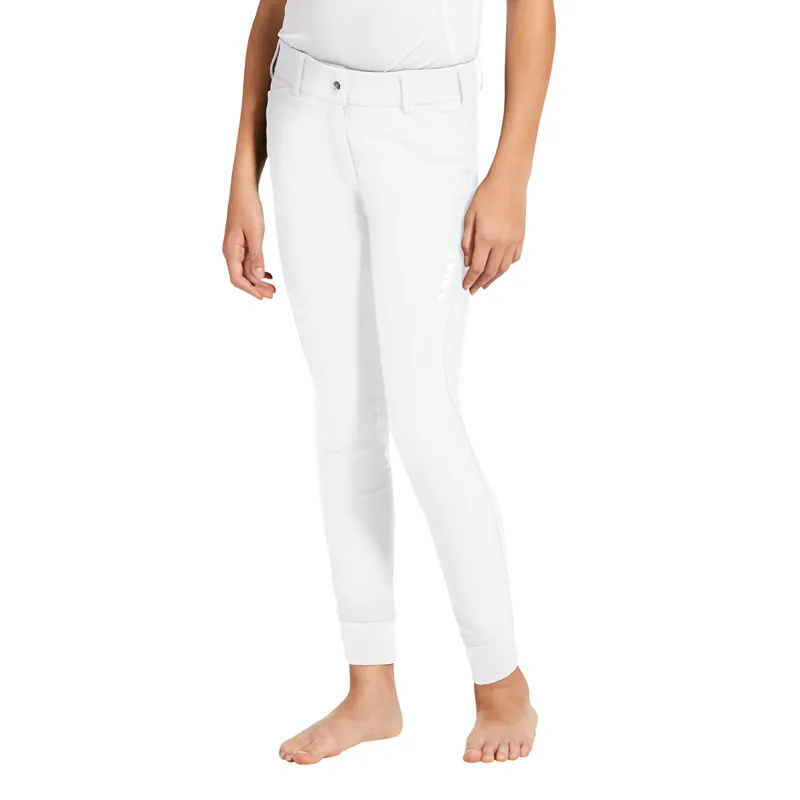 Ariat Youth Tri Factor Grip Full Seat Breech - White