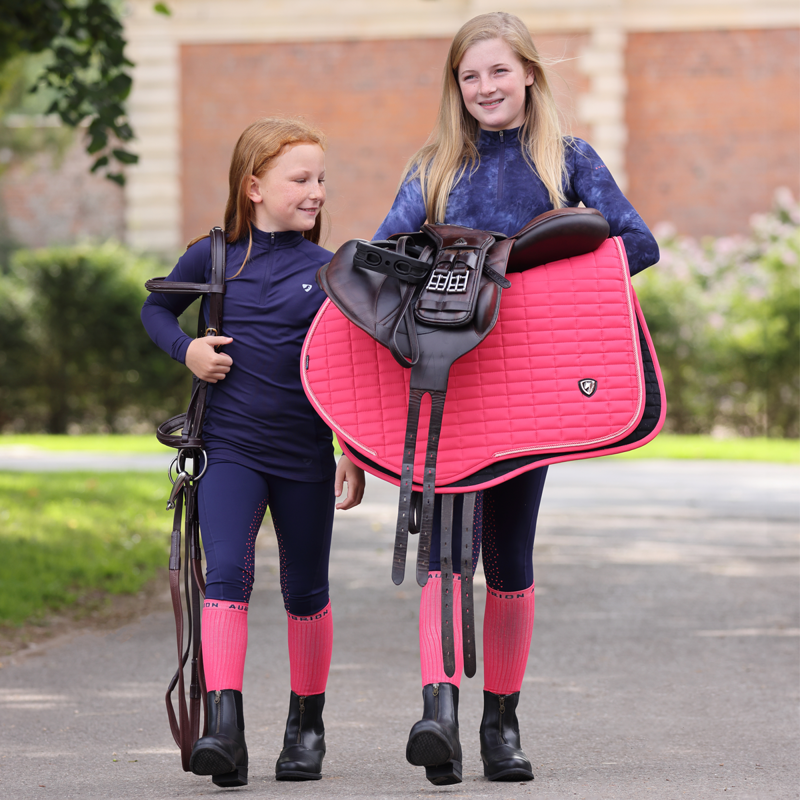 Aubrion Young Rider Revive Long Sleeve Base Layer - Navy-2