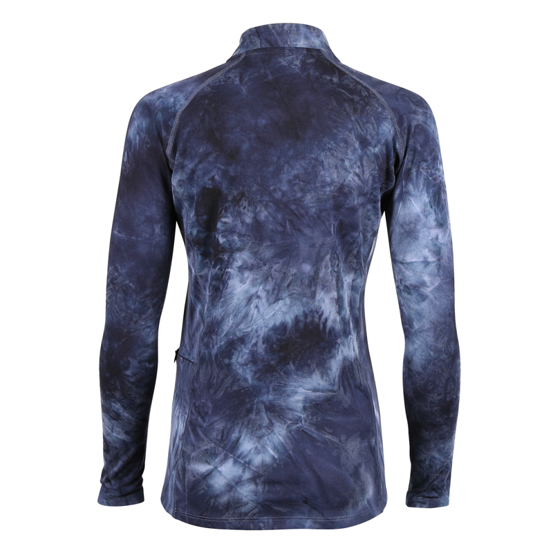 Aubrion Young Rider Revive Long Sleeve Base Layer - Navy Tie Dye-1