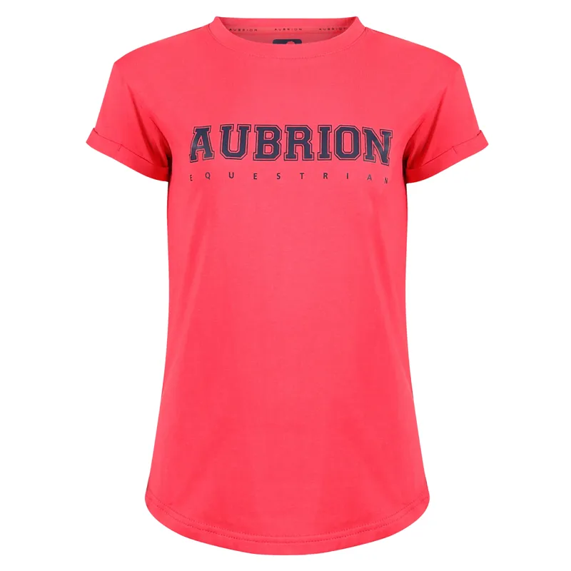 Aubrion Young Rider Repose T-Shirt - Coral