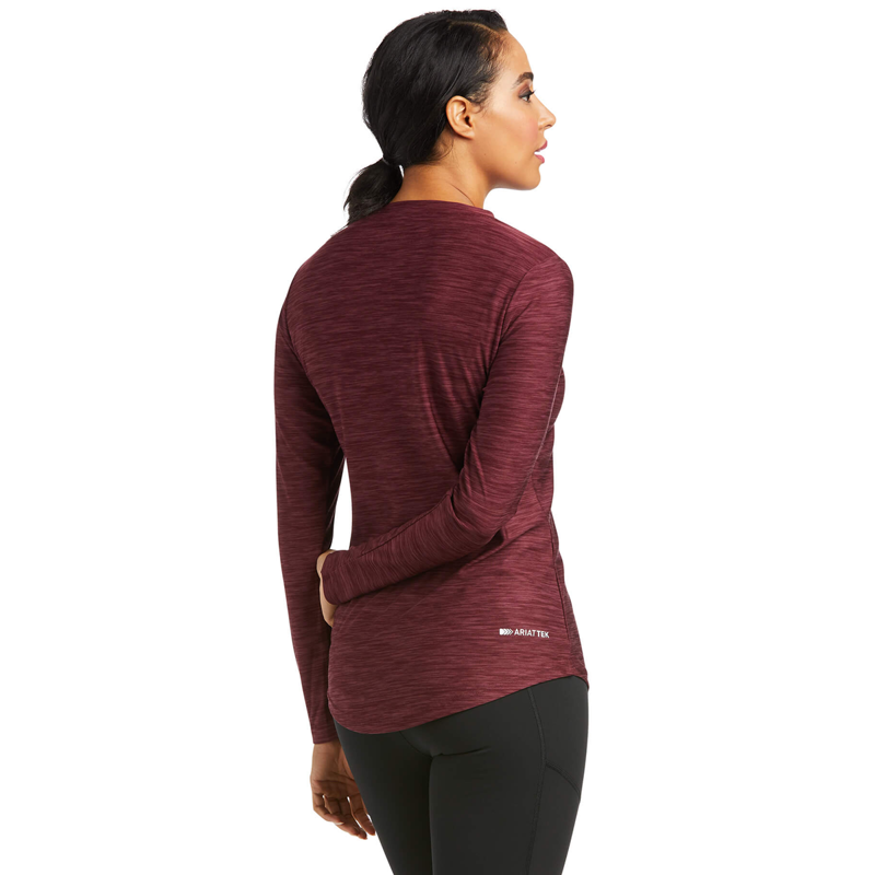 Ariat Women's Laguna Long Sleeve Top - Windsor Wine -1
