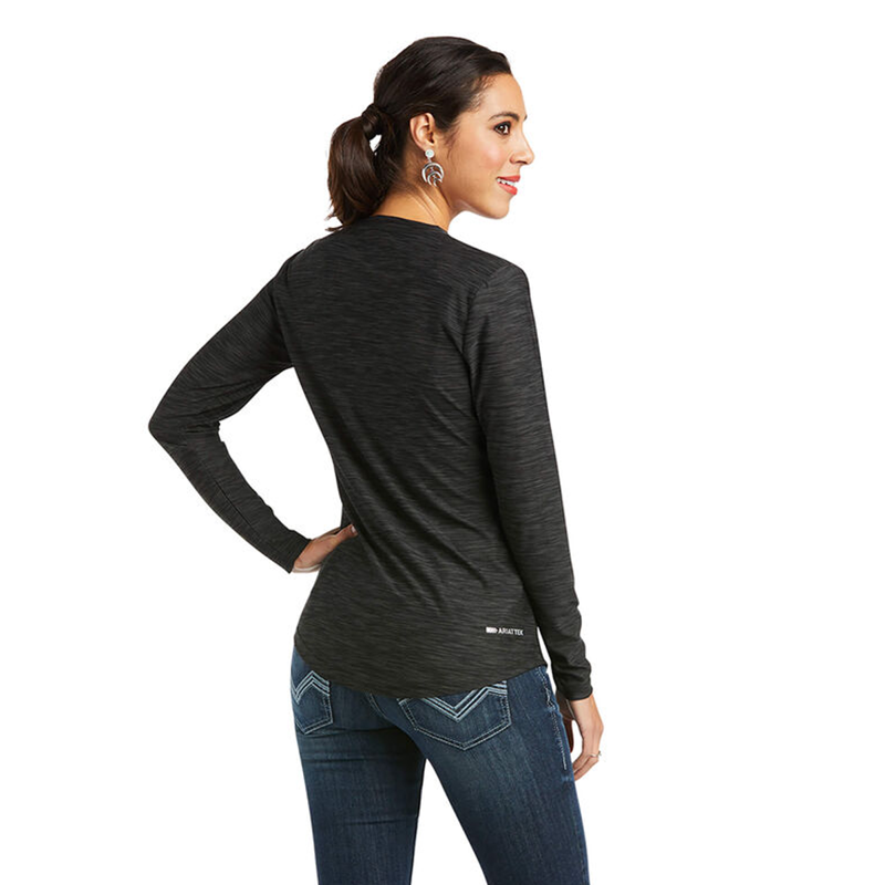 Ariat Women's Laguna Long Sleeve Top - Charcoal - XS -1