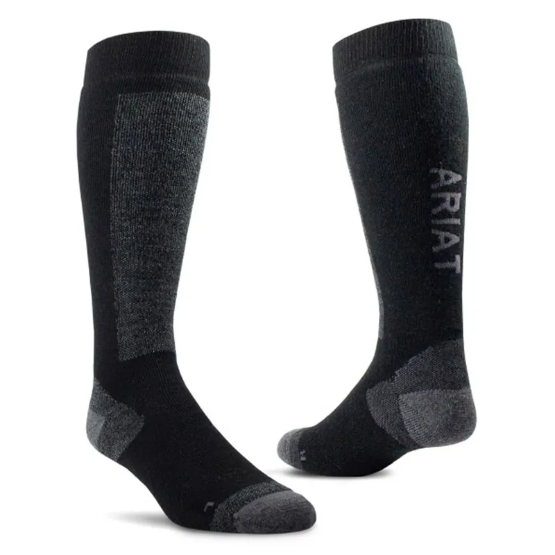 Ariat Tek Merino Socks - Black/Grey