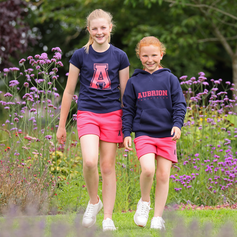 Aubrion Young Rider Serene Shorts - Coral-2