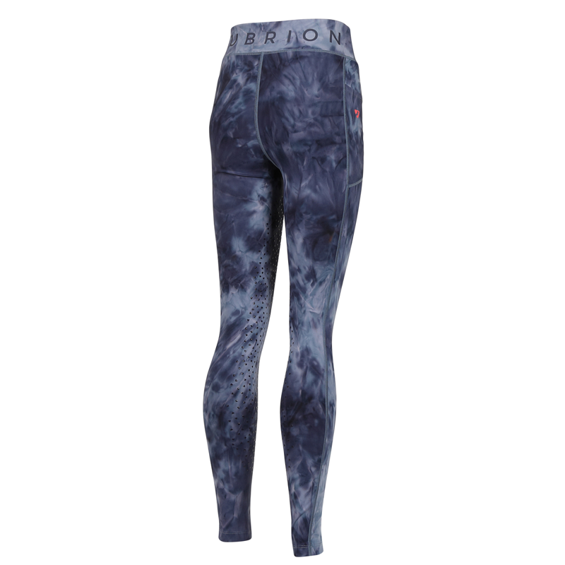 Aubrion Young Rider Non Stop Riding Tights - Navy Tie Dye-2