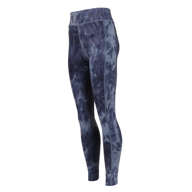 Aubrion Young Rider Non Stop Riding Tights - Navy Tie Dye-1