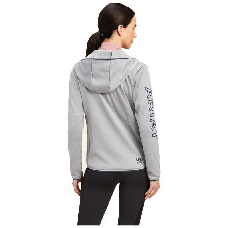 Ariat Women's Byron Full Zip Hoodie - Heather Grey-1