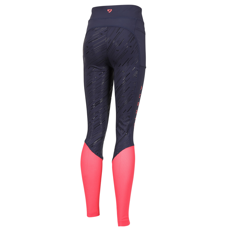 Aubrion Young Rider Rhythm Mesh Riding Tights - Navy-2