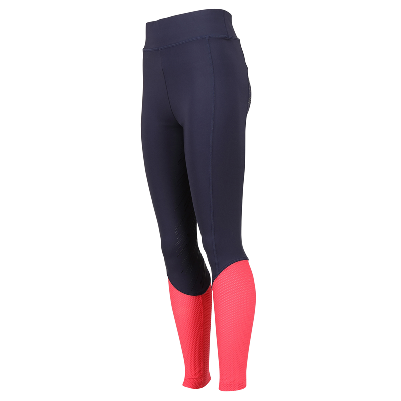 Aubrion Young Rider Rhythm Mesh Riding Tights - Navy-1