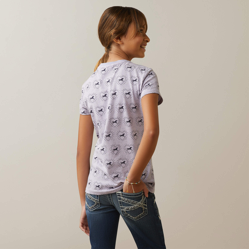 Ariat Youth So Love T-Shirt - Half Drop Heather Grey-1