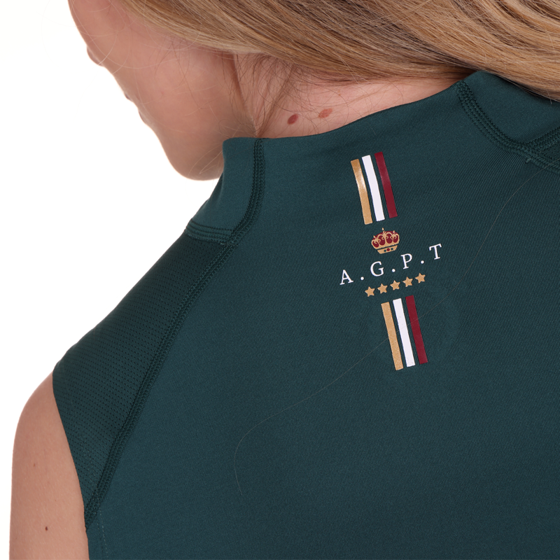 Aubrion Ladies Team Sleeveless Base Layer - Green-5